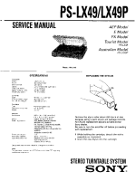 Sony PS-LX49 - Service Manual